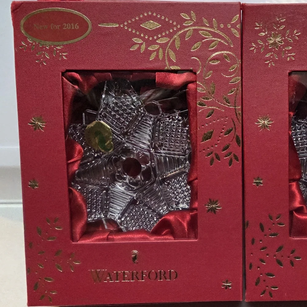 Waterford 2016 Snow Crystal Pierced Christmas Ornament